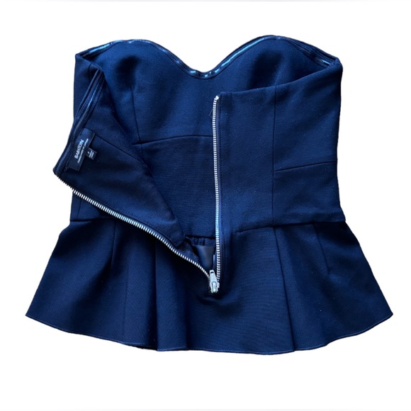Aritzia Babaton Graeme Bustier Corset Peplum Tube Top Black - Picture 6 of 12